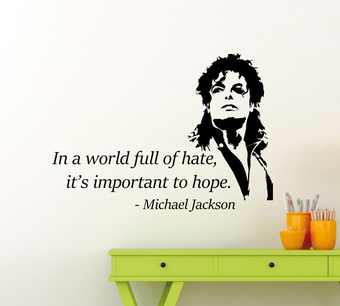 Michael Jackson Wall Decal Lettering Quote King of Pop Dancer Etsy