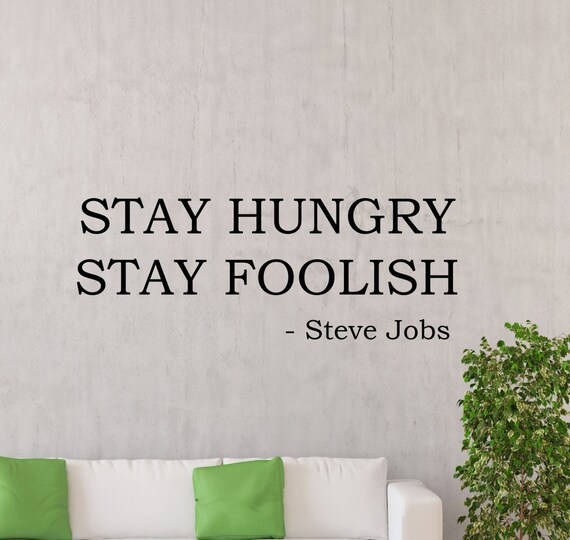 Steve Jobs Stay Hungry Stay Foolish Vinyl Record Wall Clock Quote Figure Decor Steve Jobs Stay Hungry Stay Foolish Vinyl Record Wall Clock Quote Figure Decor
