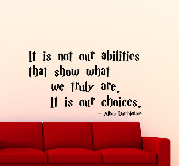 harry potter quote wall decal albus dumbledore lettering vinyl | etsy