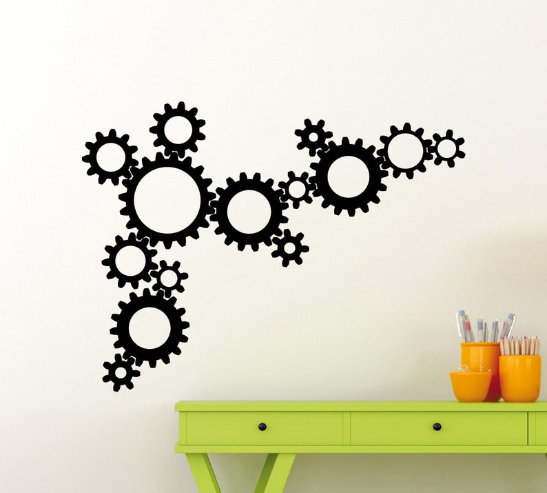 Gears Wall Decal Cogwheel Cog Wheel Circle Garage Industrial Vinyl Sticker Nursery Teen Kids Room Office Poster Art Decor Bedroom Mural 64ct Dexis Iberica Home Décor Living - Gear Wall Art Stickers Gears Wall Decal Cogwheel Cog Wheel Circle Garage Industrial Vinyl Sticker Nursery Teen Kids Room Office Poster Art Decor Bedroom Mural 64ct Dexis Iberica Home Décor Living - Gear Wall Art Stickers