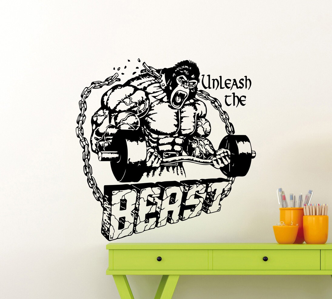 Buy Gym Wall Decal Unleash Beast Fitness Motivational Quote Vinyl Online in India - Etsy Buy Gym Wall Decal Unleash Beast Fitness Motivational Quote Vinyl Online in India - Etsy