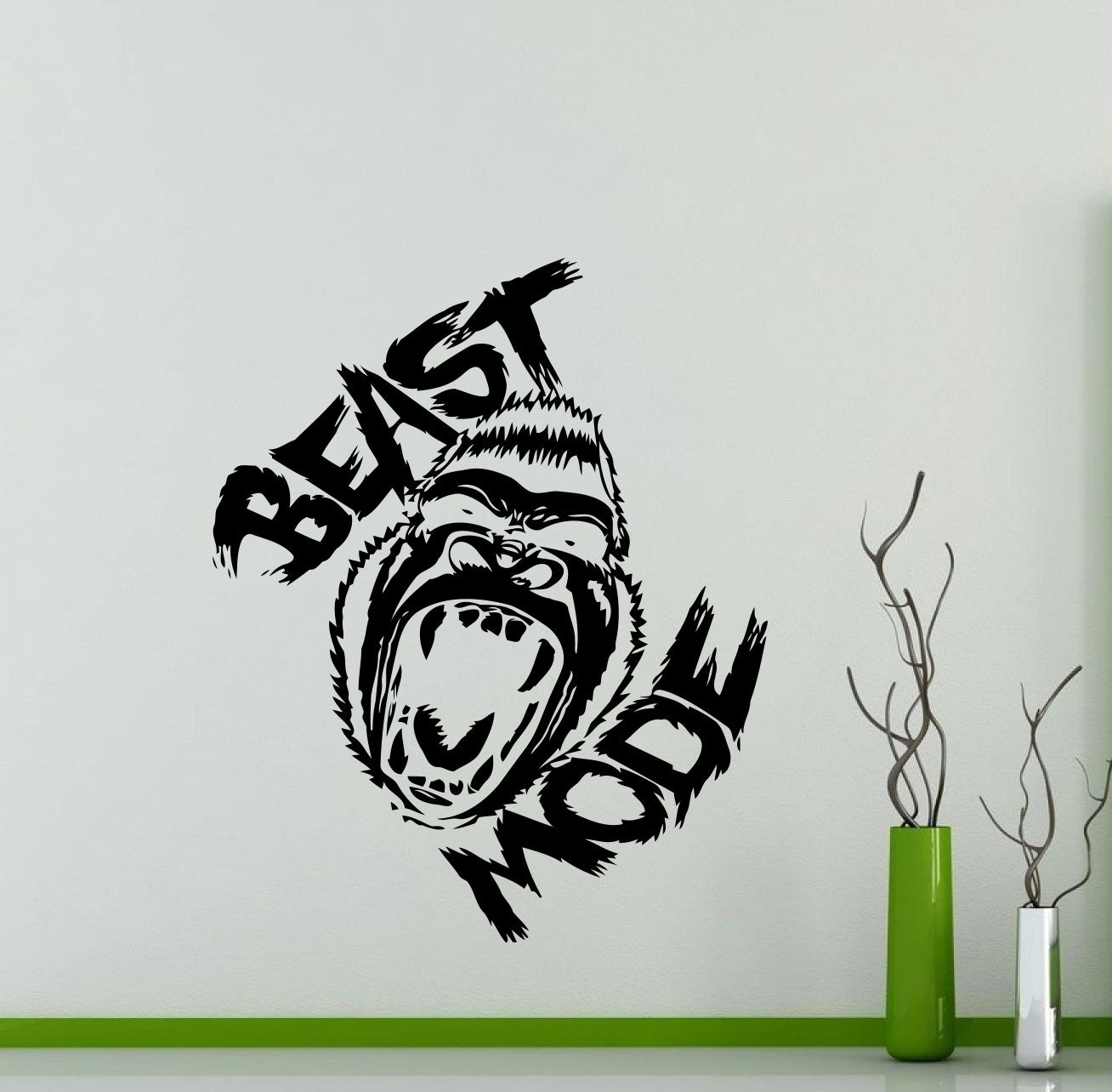 Beast Mode Wall Decal Gorilla Fitness Gym Motivational Quote - Etsy Israel Beast Mode Wall Decal Gorilla Fitness Gym Motivational Quote - Etsy Israel