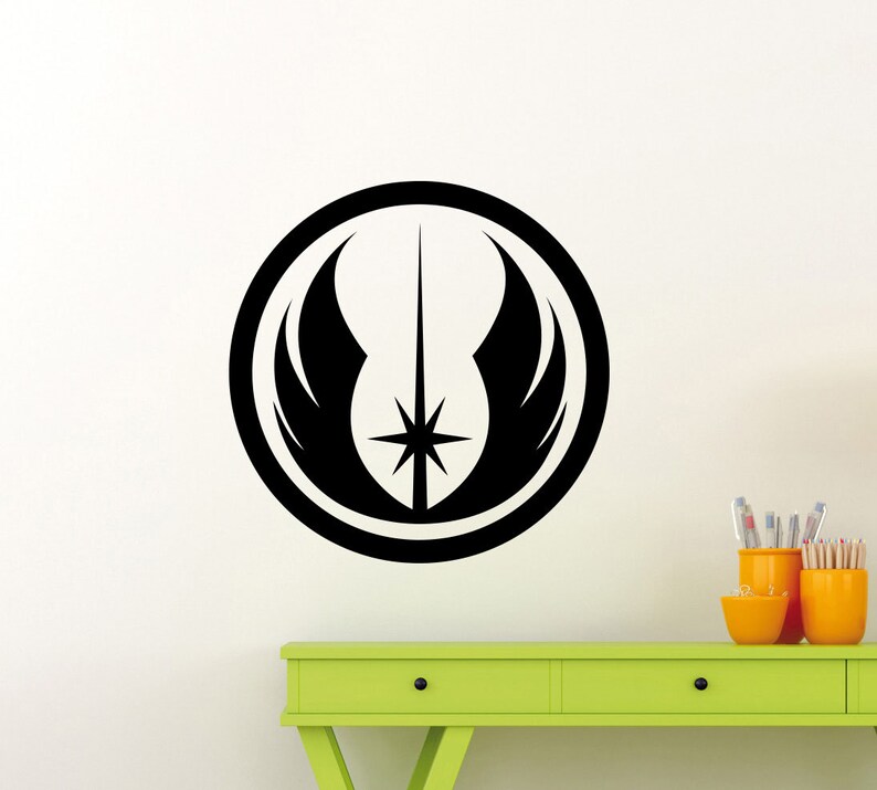 Jedi Logo Star Wars Wall Decal Emblem Vinyl Sticker Teen Etsy