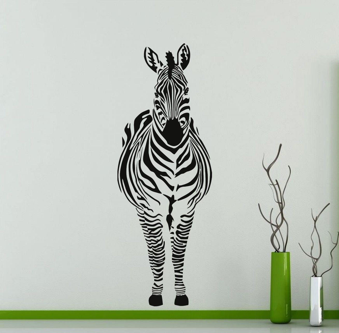 Zebra Wall Sticker Africa Wild Animals Nursery Vinyl Decal Etsy