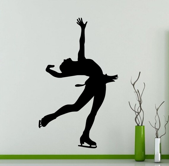 Patinage Artistique Wall Sticker Sport Figure Patineur Vinyle Etsy France