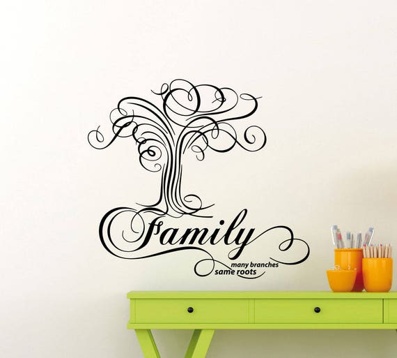 Familie Wandtattoo vielen Zweigen gleich Wurzeln Baum ...