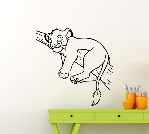 Lion King Wall Decal Simba Disney Cartoon Vinyl Sticker Home Room Nursery Boy Girl Baby Kids Room Art Decor Waterproof Mural 26ct