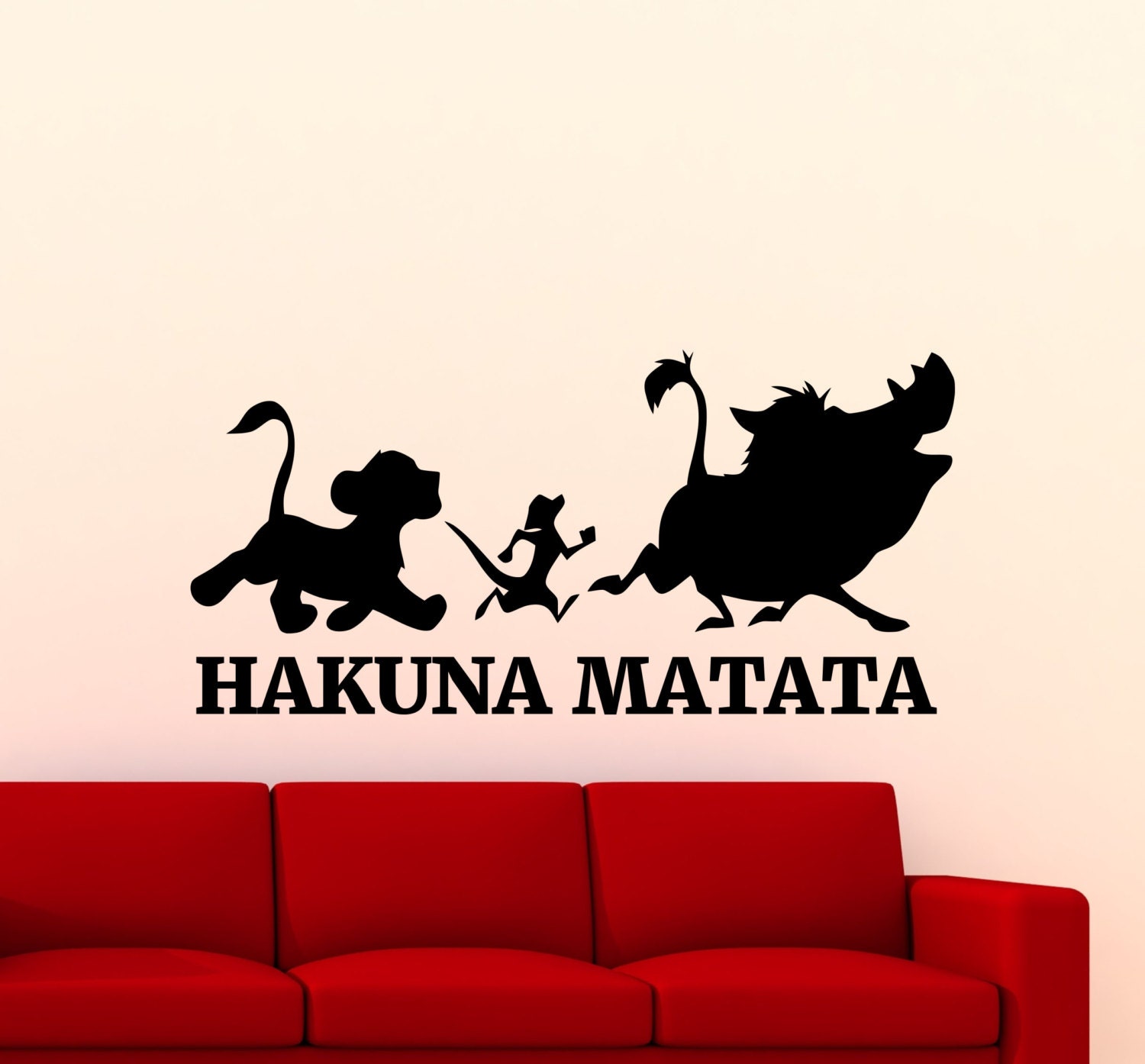 Hakuna Matata Lion King Wall Decal Disney Cartoon Timon Pumbaa Hakuna Matata Lion King Wall Decal Disney Cartoon Timon Pumbaa Vinyl Sticker Home Bedroom Nursery Boy Baby Kids Room Art Decor Mural 38bu