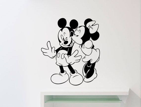 Micky Maus Minnie Mouse Kussen Liebe Wall Decal Cartoons Etsy