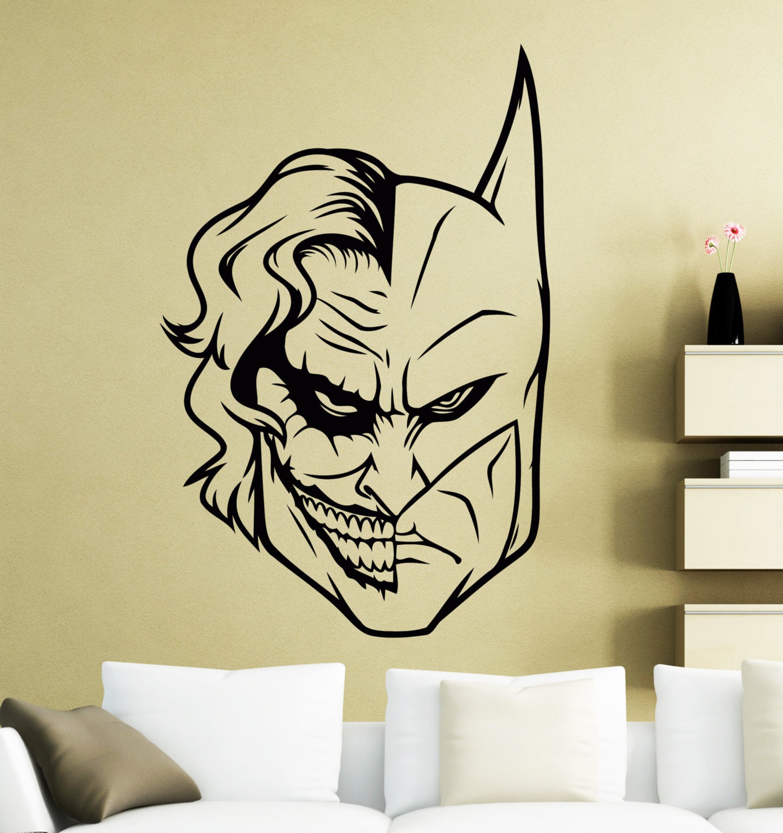 Batman Joker Wall Sticker Superhero DC Marvel Comics Vinyl Etsy