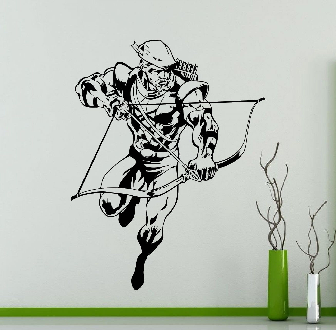 Green Arrow Wall Decal Superhero DC Marvel Comics Vinyl Etsy