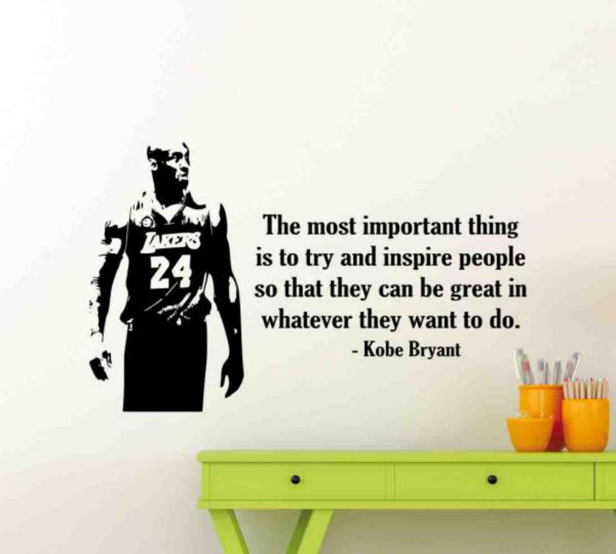 Poster Decoration Bryant Sticker Waterproof Kobe Wall Removable Wall Room Bed 