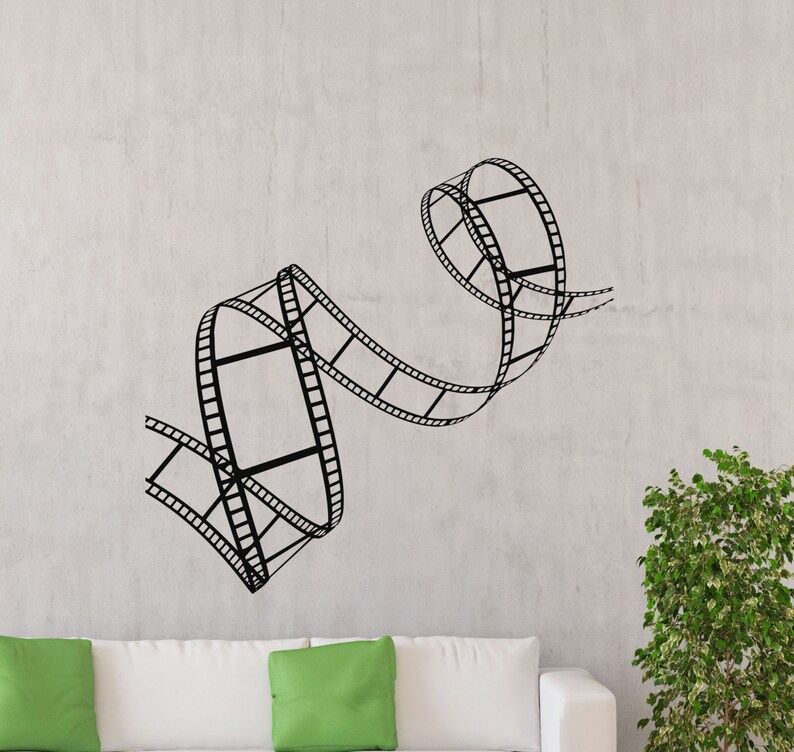 Film Strip Wall Decal Home Theater Cinema Tape Movie Vinyl Etsy