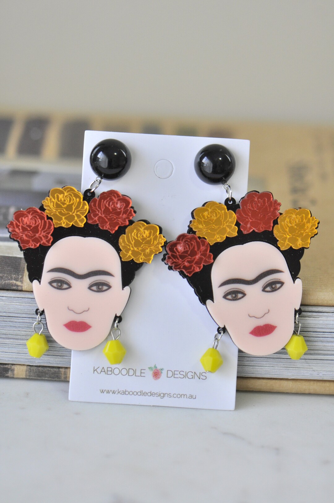 Acrylic Laser Cut Frida Kahlo Drop Dangle Earrings - Etsy