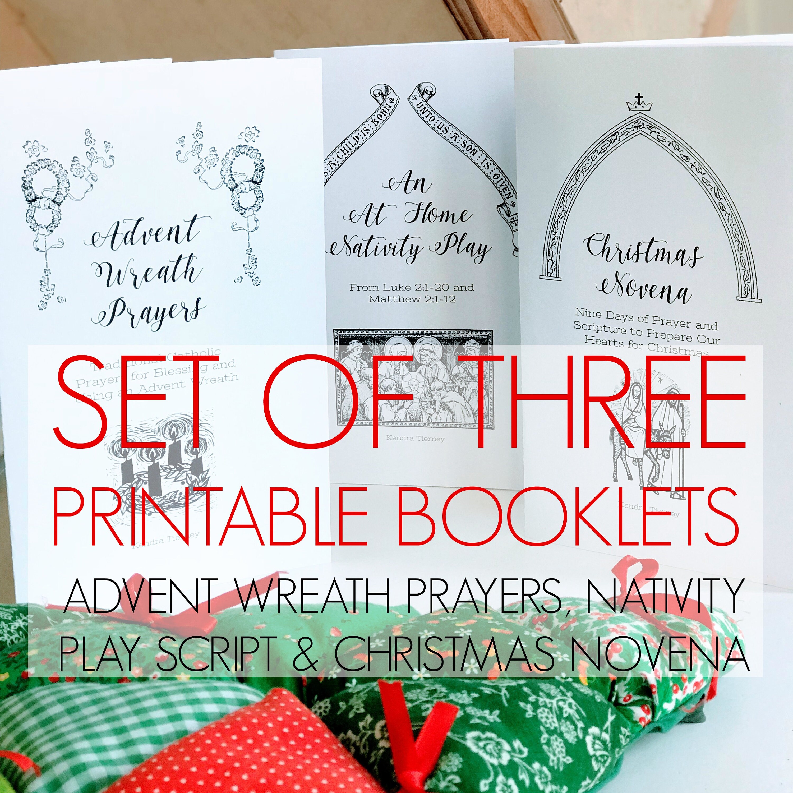Set of Three Printable Booklets Advent Wreath Prayers Etsy
