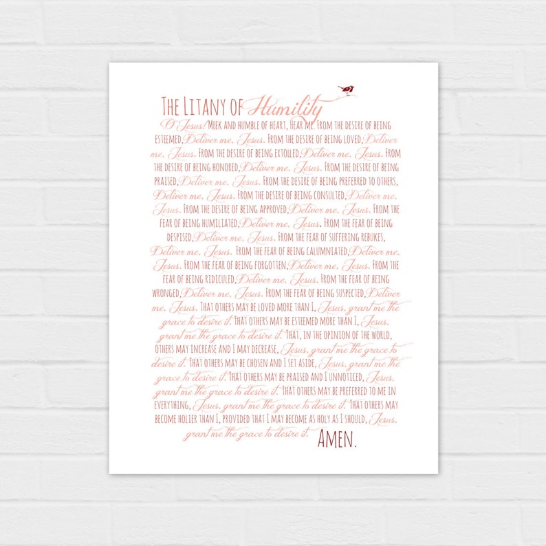 Litany of Humility electronic down load picture about Litany of Humility Printable titled Litany of Humility electronic obtain
