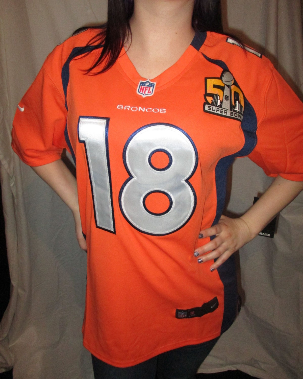 peyton manning orange jersey