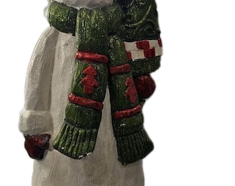 Don Mechanic folk art snowman table top figure.