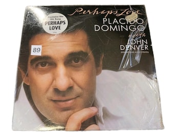 Placido Domingo with John Denver - Perhaps Love (CBS 1981) 12" vinyl LP Album