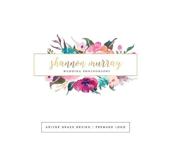 premade logo watercolor logo
