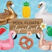 Painted Inflatable Pool Floats Clipart Set - Summer - Pool Party - Beach - Inflatable Swans - Hand Painted - PNG Transparent Digital Files