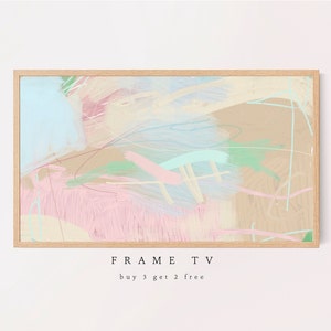Samsung Frame TV Art, Pastel Abstract Texture Paint, Samsung Art TV, Digital Download for Samsung Frame, Digital Download
