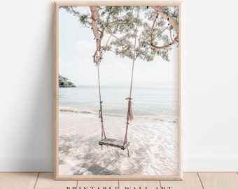 Beachside Swing - Digital Wall Art Print - Printable File - JPEG - Photography
