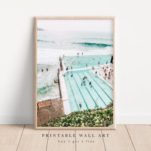 Bondi Beach, Iceburgs - Digital Wall Art Print - Printable File - JPEG - Photography