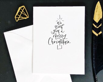 We Wish You a Merry Christmas Greeting Card | Holiday Greeting Card | Christmas Card | Minimalist Christmas Card | Social Stationery