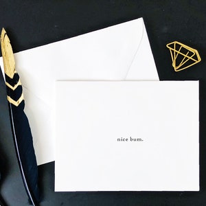 Greeting Card &quot;nice bum&quot; | Bum Card | Nice Butt Card | Anniversary Card | Funny Love Card | Valentine Card