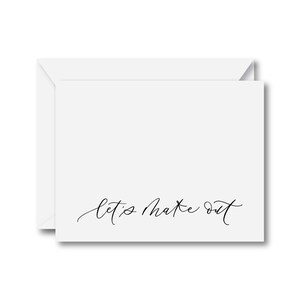 Let's Make Out Greeting Card | Anniversary Card | Dating Card | Make Out Card | Valentine Card | Crush Cards | Engagement Card