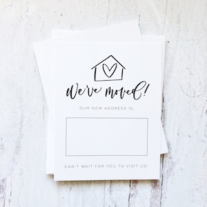 Moving Announcement Card | We&#39;ve Moved Postcard | I&#39;ve Moved Postcard | Change of Address Card | Closing Gift | Realtor Gift