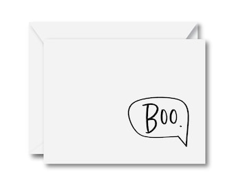 Boo Greeting Card | Halloween Greeting Card | Boo Halloween Card | Halloween Card | Black and White Card | Holiday Card | Halloween Greeting