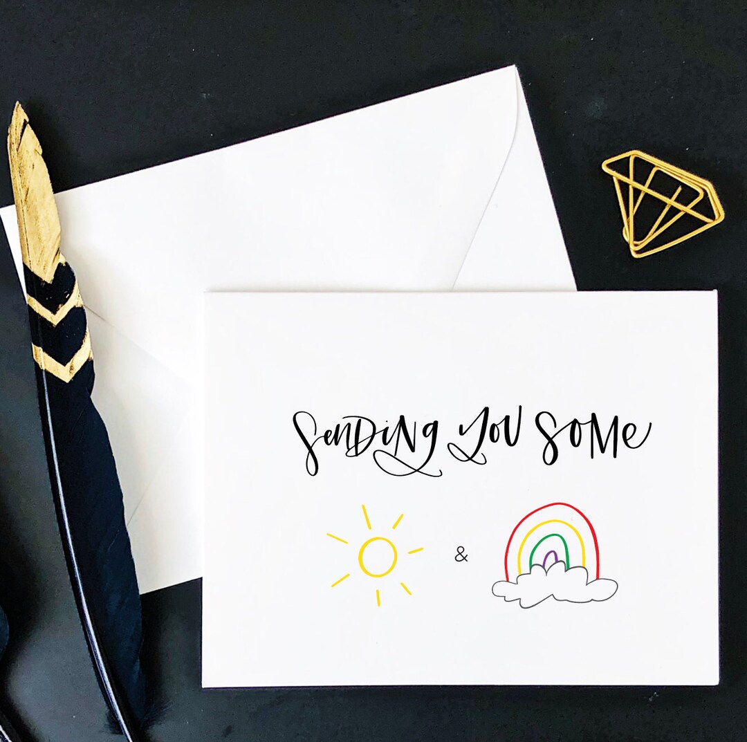 Sending Love Greeting Card | Thinking of You Card | Miss You Card - Etsy