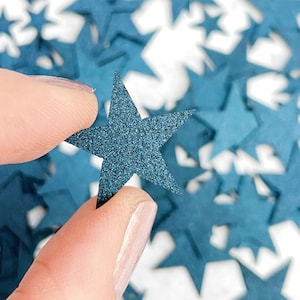 Laser-cut Konfetti | Marineblaue Sterne Konfetti | Metallic Konfetti | Sternkonfetti | Tisch Flair | Party Dekor