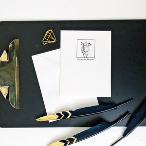 I love your dairy-ere card | Cow Puns | Animal Puns | Farm Puns | Dairy Puns | Dairy Cow | Minimalist Love Card | I Love You Card