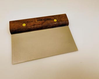 Dexter USA S496 houten handvat deegsnijder bankschraper 6 x 3 roestvrijstalen mes nooit gebruikt - uitstekende staat, fabriek, tweede