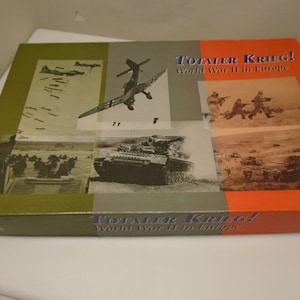 Vintage Militär Brett-/Kartenspiel "Totaler Krieg World War II in Europe" Entscheidungsspiele Verifiziert Vollständig! - Alle Teile und Komponenten gezählt
