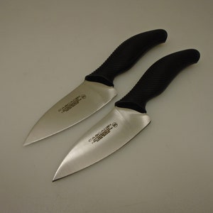 Set a cascata di (2) Ken Onion USA Culinary Design 4 pollici Lame in acciaio inossidabile SB42-COOK-0400 Petite Cooks Coltelli Ergo No Slip Nuovi bordi originali