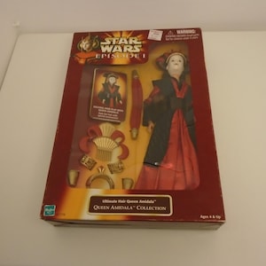 Vintage Star Wars Episode 1 Ultimate Hair Queen Amidala Collection Doll 12&quot; Girl Figure - Hasbro 1998