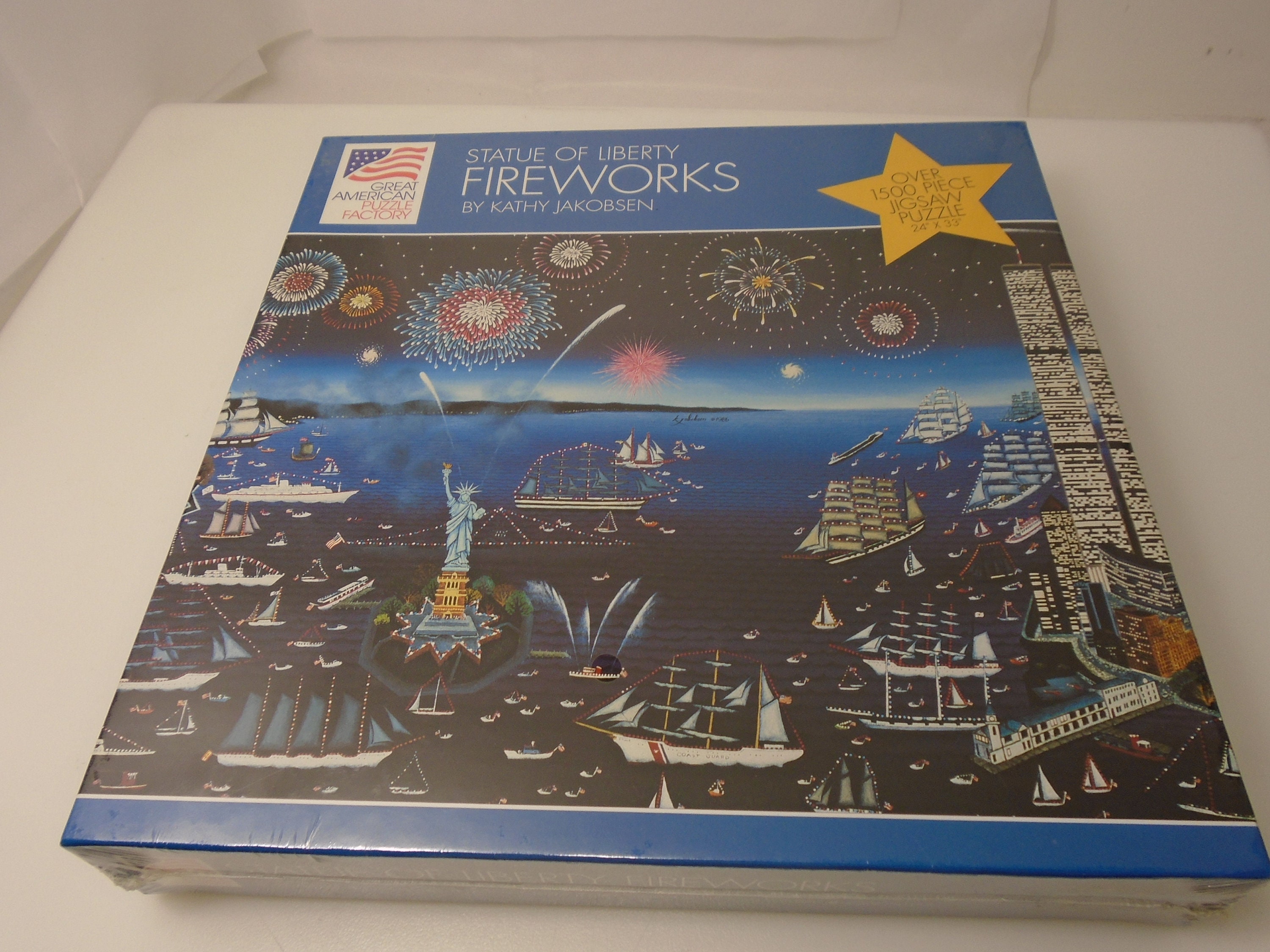 New Vintage 1995 Ravensburger NEW YORK CITY Puzzle WTC Twin Towers