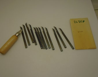 Verlengmes vervangende messen & handvat Lot van een dozijn messen - 'Sharp Point' Tip 4 3/4" x 21/64 inch 20ga 1EXBS 86803 Crafting Knife
