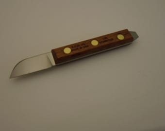 Dexter USA Utility Shop-mes roestvrij staal met volledige tang en zware dikte 2 1/8 inch mes recht geslepen snijkant Geklonken handvat Fabriekstweede