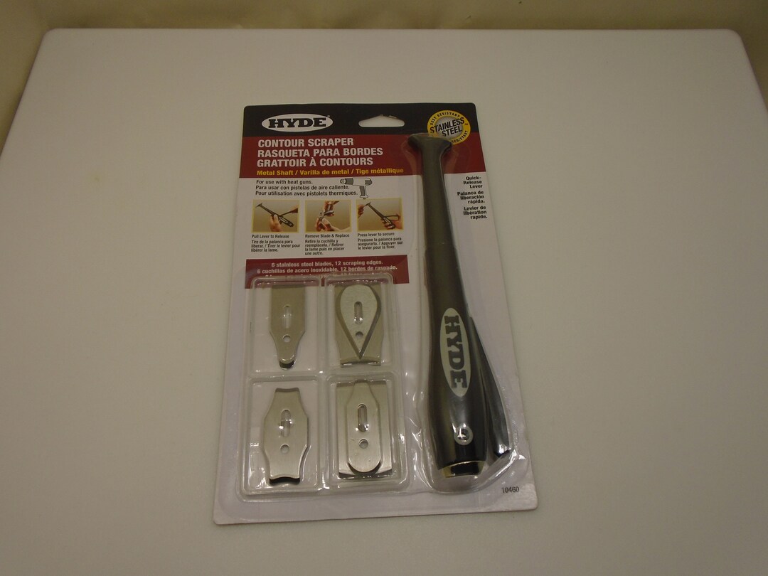 Hyde Tools Contour Scraper 6 Stainless Blade Heat Gun Safe Detail
