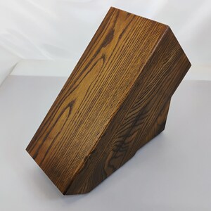 Bloque de cuchillos Case XX con acabado en roble macizo, 8 ranuras, 7 ranuras para cuchillos y 1 ranura para chaira - Sin cuchillos, madera dura estadounidense pesada, fabricado en EE. UU. imagen 5