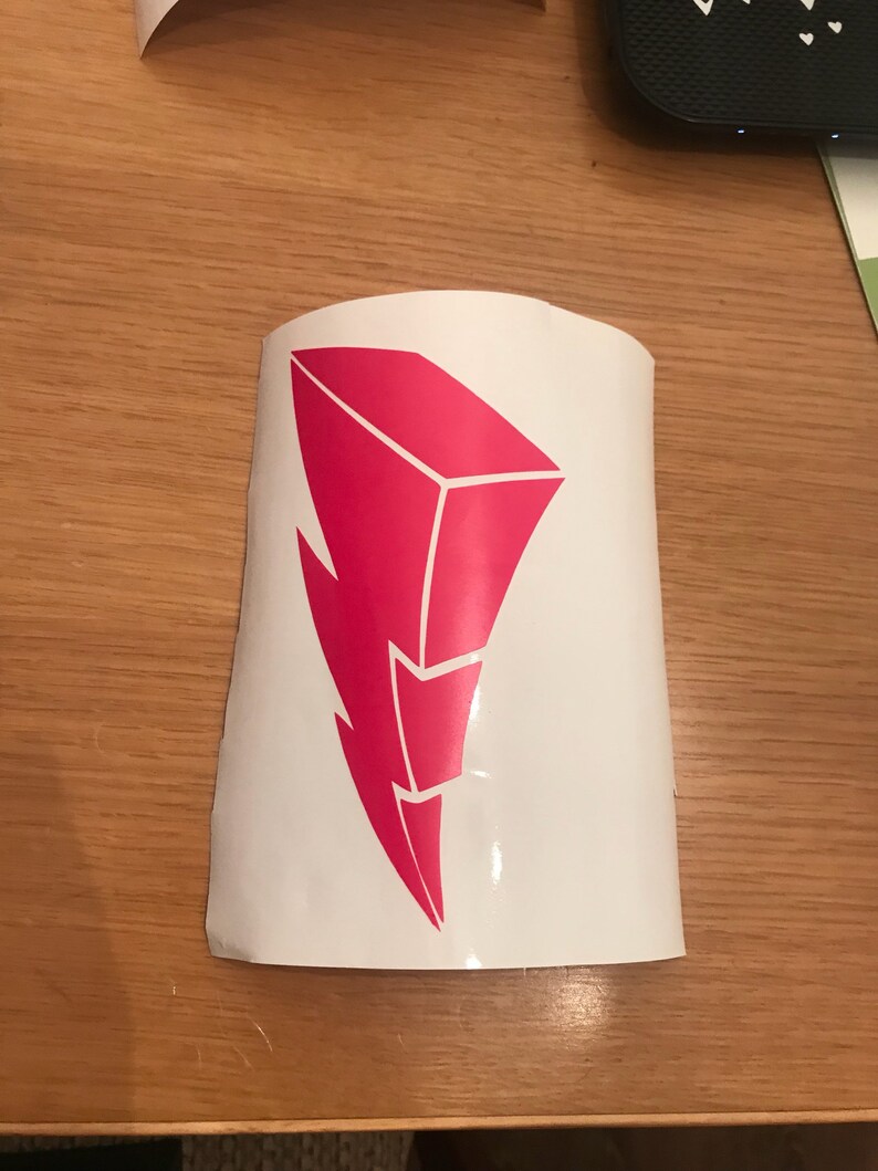Pink Power Ranger Lightning Bolt Image 0