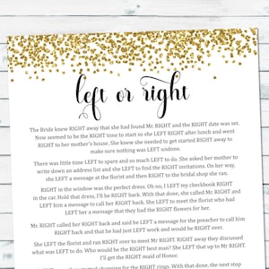 Left And Right Game, Bridal Shower Game Prize, Pass The Prize Game, Left Or Right Bridal Shower Game, Funny Bridal Game, Unique Bridal Game