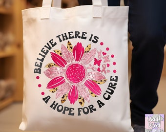 Breast Cancer Shirt PNG, Pink Sunflower Sublimation, Cancer Awareness Mug Png, Pink Ribbon Png, Hope Fight, Canvas Bag Png, Motivational Png