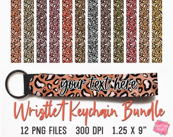 Wristlet Keychain Sublimation Backgrounds, Key Fob Wristlet Bundle, Wristlet Backgrounds, Key Fob Sublimation, Cheetah Print Sublimation