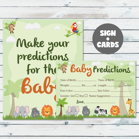 Safari Boy or girl Shower Prediction Playing cards Signal, Printable Jungle Pets Kid Data, Jungle Predictions For The Youngster Playing cards And Signal picture regarding Printable Jungle Animals titled Safari Little one Shower Prediction Playing cards Signal, Printable Jungle Pets Youngster Figures, Jungle Predictions For The Child Playing cards And Indication